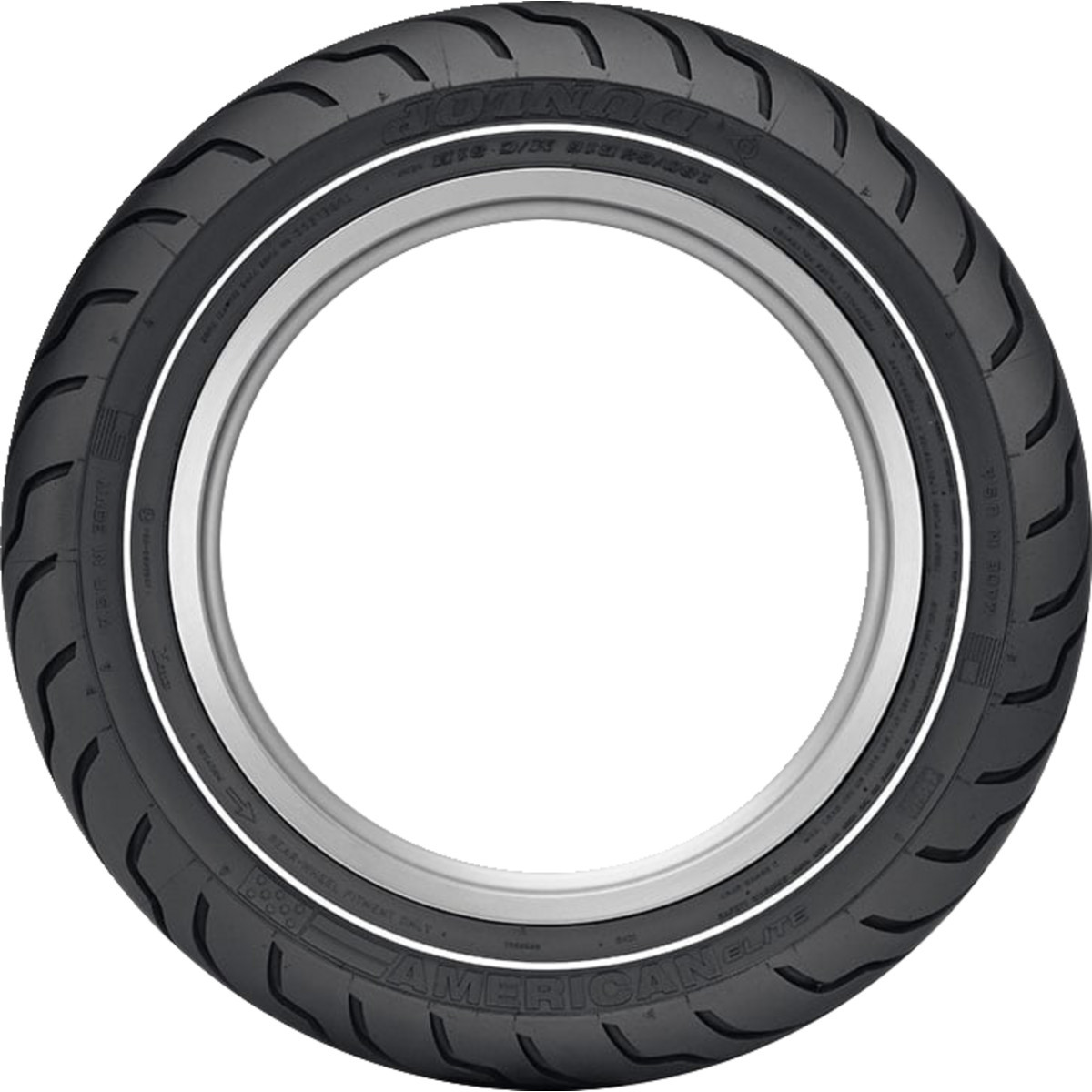 Dunlop #45131814 - Tire - American Elite - Rear - MT90B16 - Narrow Whitewall - 74H