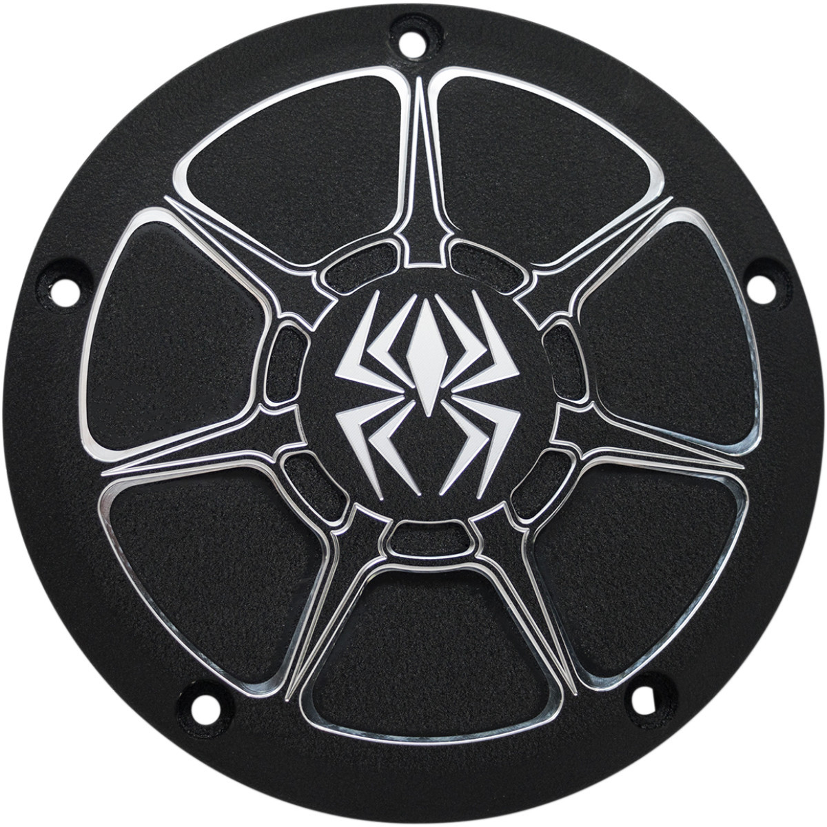 Rekluse #RMS-0515004 - Derby Cover - Wrinkle Black - Big Twin