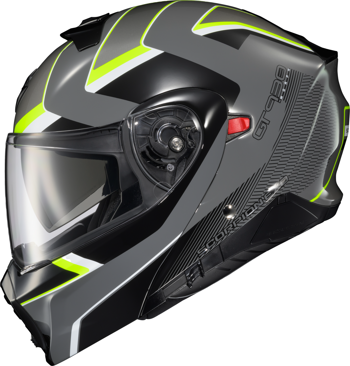 Scorpion Exo #93-1405 - Exo-Gt930 Transformer Helmet Morph Grey/Hi-Viz Lg