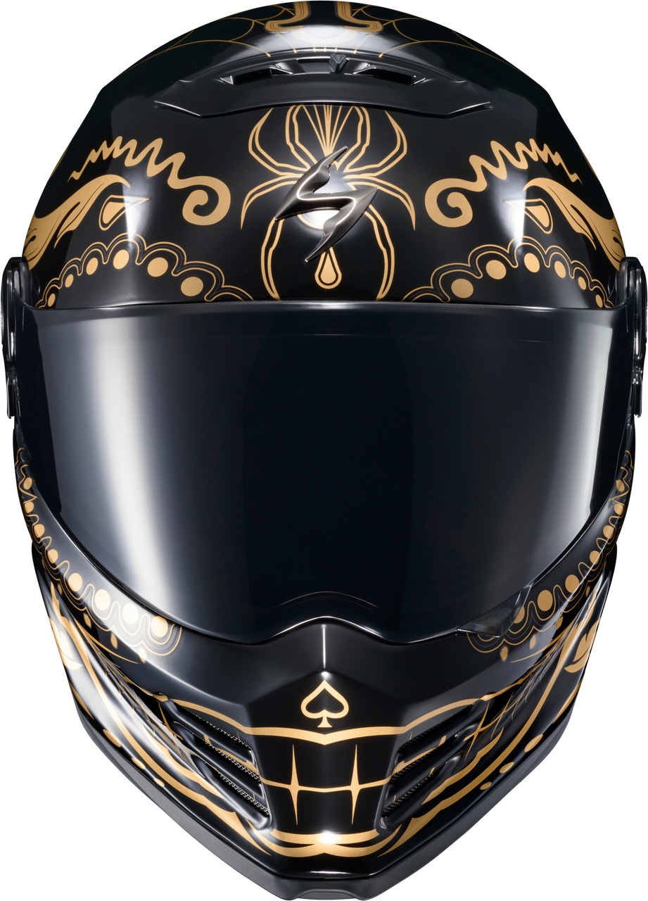 Scorpion Exo #CFX-1217 - Covert Fx Full Face Helmet El Malo Gold/Gloss Black 2x