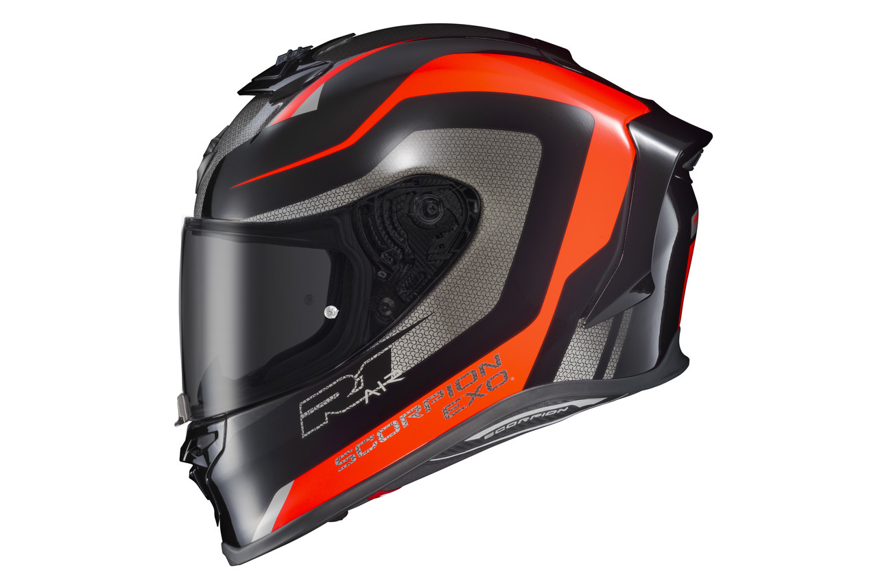 Scorpion Exo #R1-1124 - Exo-R1 Air Full Face Helmet Hive Red/Black Md