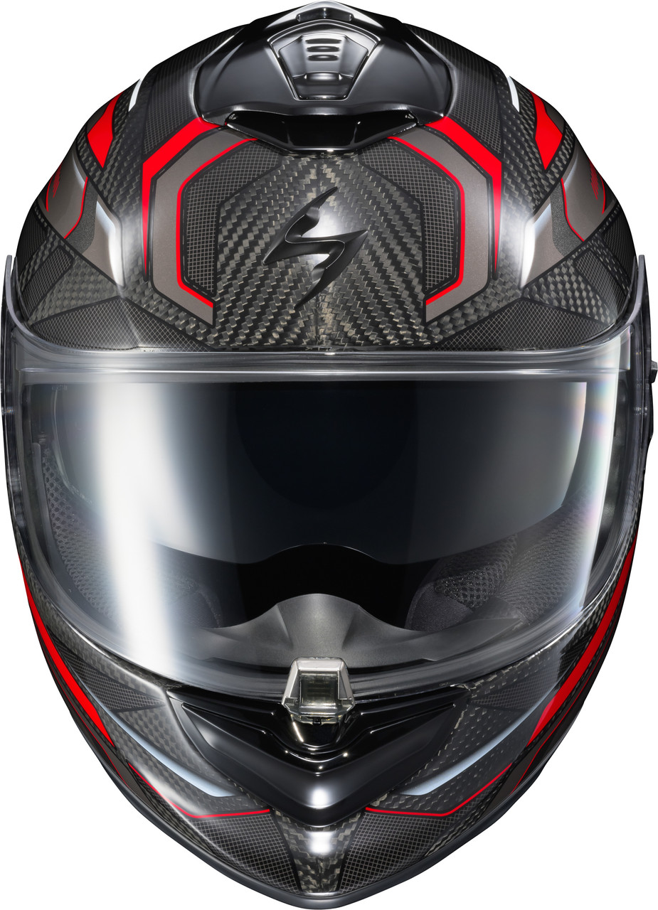 Scorpion Exo #14EC-1004 - Exo-St1400 Evo Carbon Helmet Hex Gloss Red Md