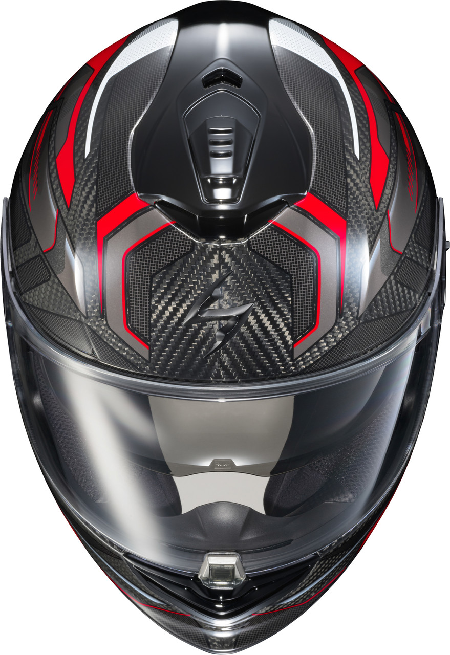 Scorpion Exo #14EC-1004 - Exo-St1400 Evo Carbon Helmet Hex Gloss Red Md