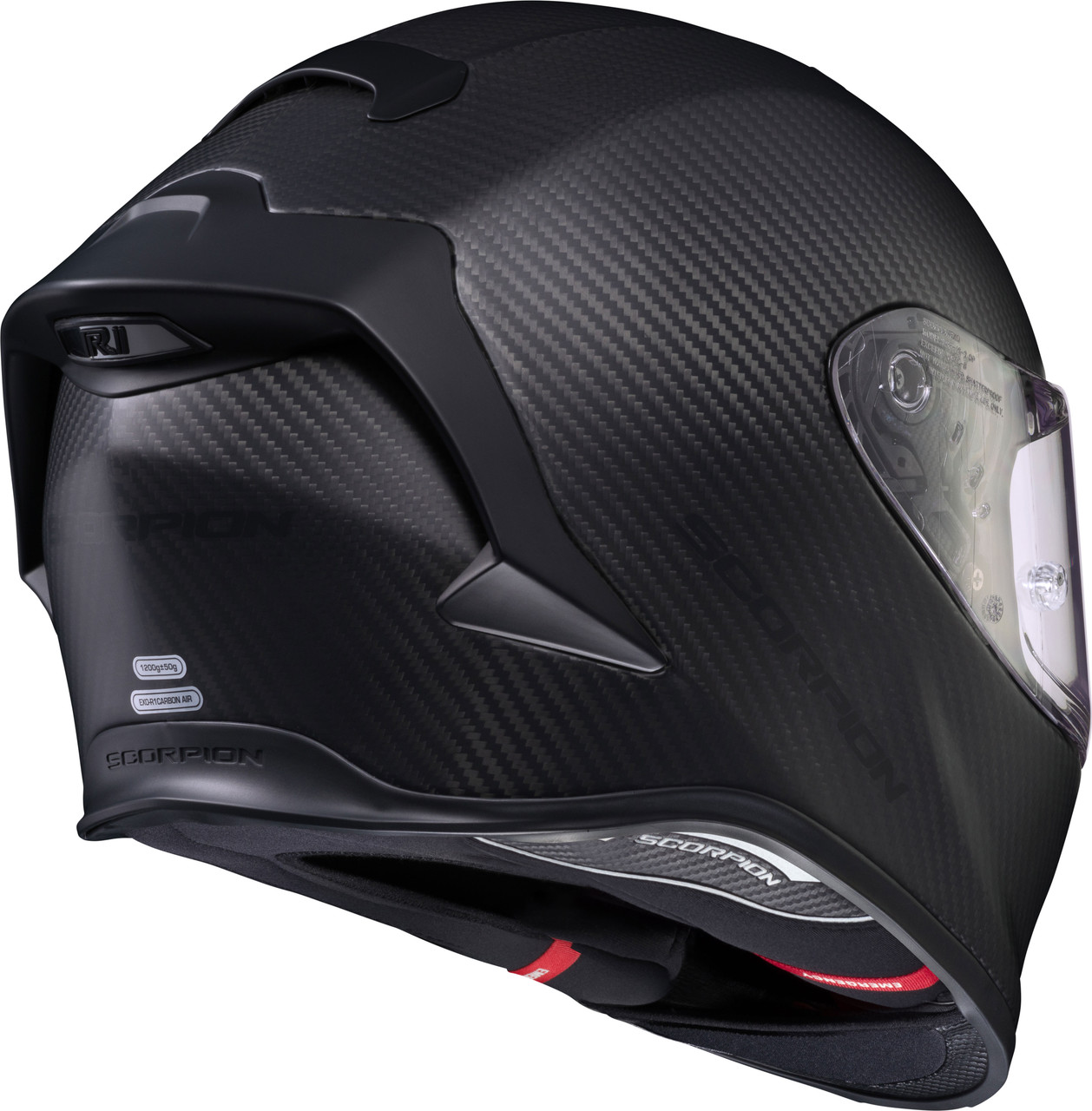 Scorpion Exo #R1C-0034 - Exo-R1 Air Full Face Helmet Carbon Gloss Black Md