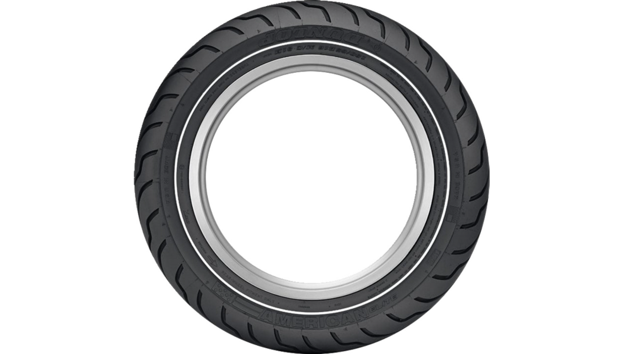 Dunlop Tire 45131818 - American Elite - Rear - 180/65B16 - Narrow Whitewall - 81H