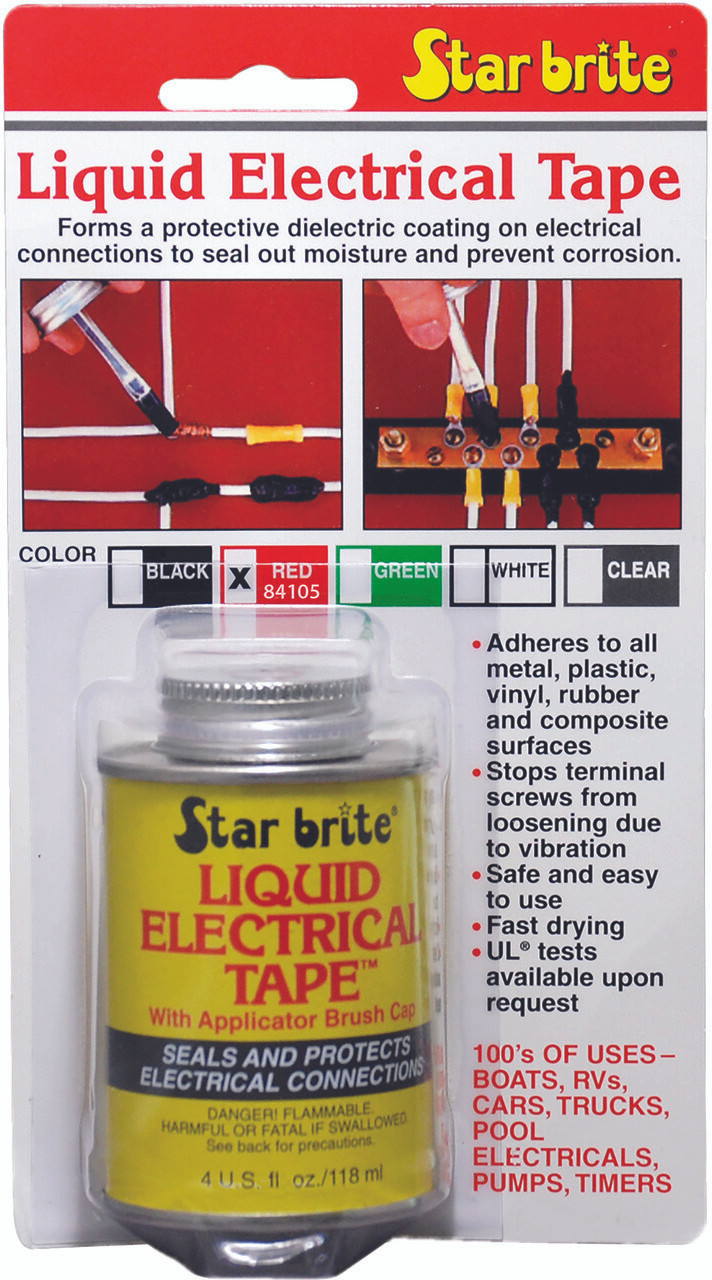 Star Brite #84105 - Liquid Electrical Tape Red 4 Oz