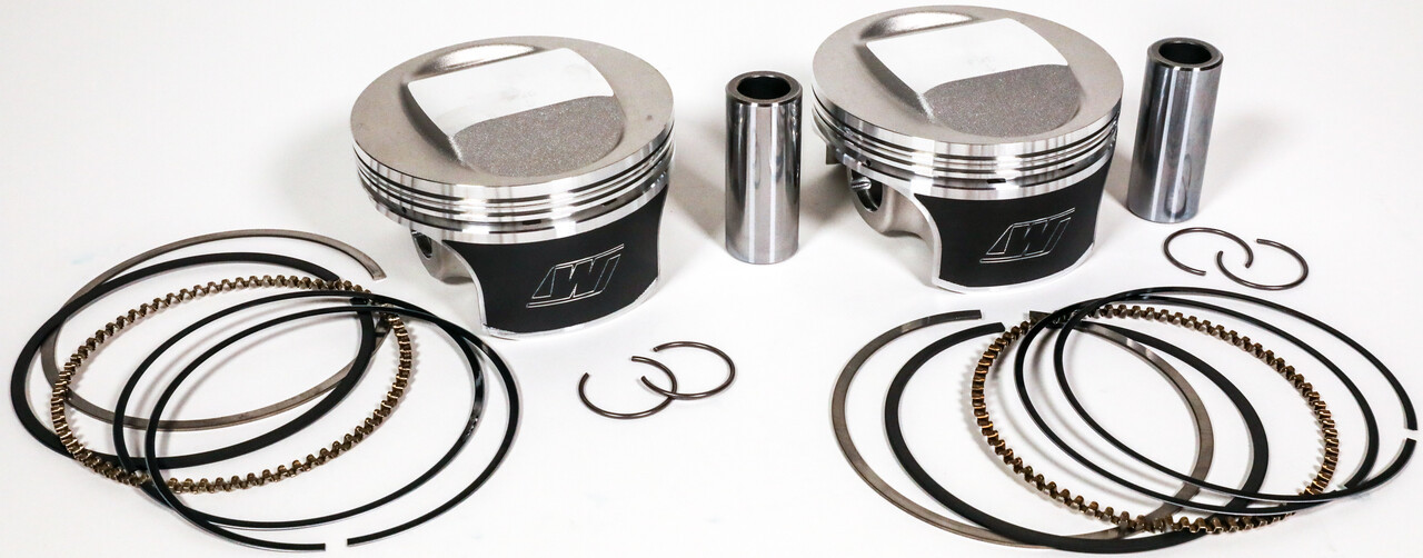 Wiseco #K0215P3 - Tracker Piston Kit Evo Flat Big Twin 1340 8.5:1 +.030