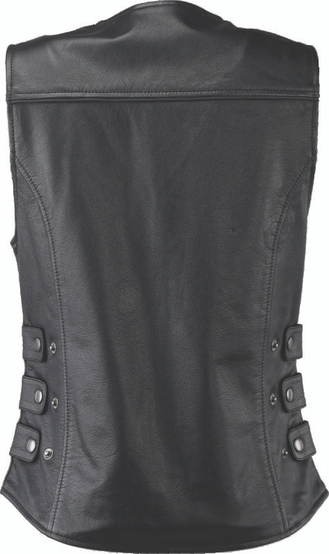 Kuryakyn #094412 - Leather By River Road Plains Leather Vest Black Womens - Small
