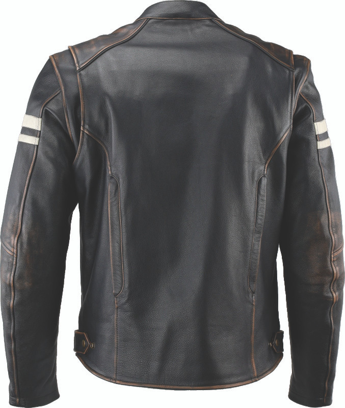 Kuryakyn #094382 - Leather By River Road Hoodlum Vintage Leather Jacket Black - Small