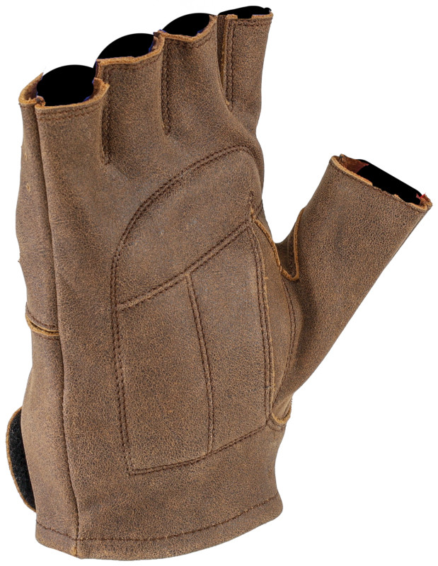 Kuryakyn #094464 - Leather By River Road Buster Vintage Shorty Gloves Black - 2XL