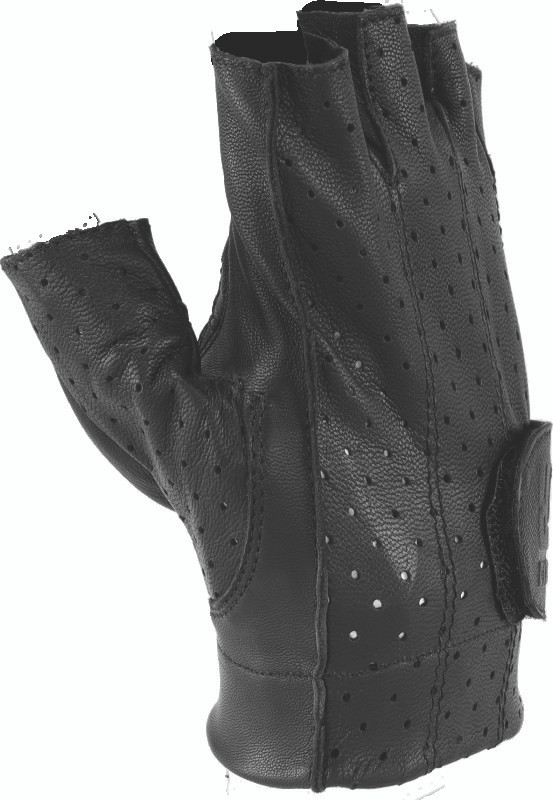 Kuryakyn #094466 - Leather By River Road Tucson Shorty Gloves Black - Small