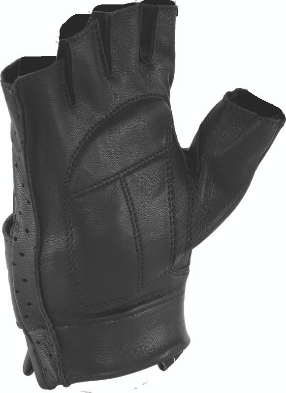 Kuryakyn #094466 - Leather By River Road Tucson Shorty Gloves Black - Small