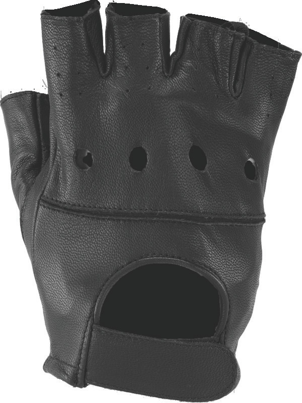 Kuryakyn #094499 - Leather By River Road Diamond Shorty Gloves Black Womens - XL