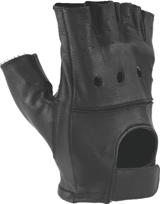 Kuryakyn #094454 - Leather By River Road Hollister Shorty Gloves Black - Small