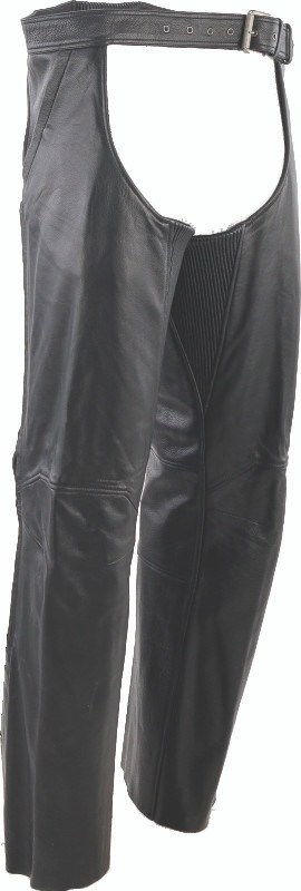 Kuryakyn #094420 - Leather By River Road Plains Leather Chaps Black - Large