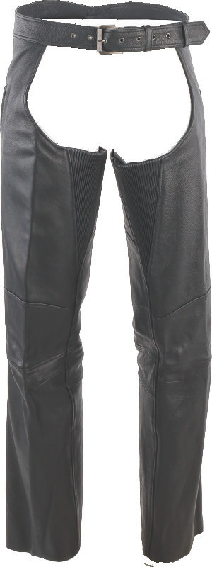 Kuryakyn #094438 - Leather By River Road Longhaul Leather Chaps Black - Small