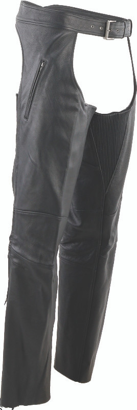 Kuryakyn #094440 - Leather By River Road Longhaul Leather Chaps Black - Large