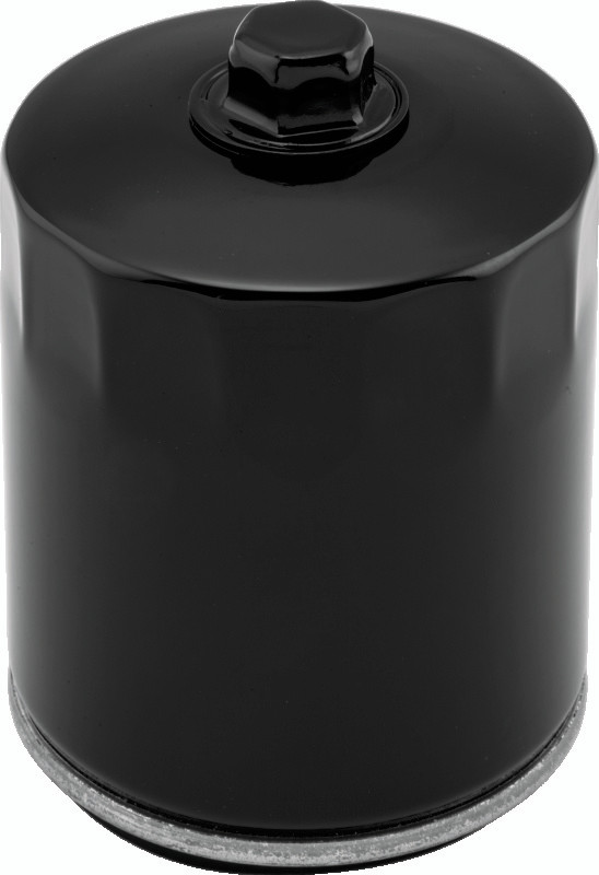 Twin Power Twin Cam and M8 Black Oil Filter With Nut Replaces H-D3798-99 with Backflow Valve