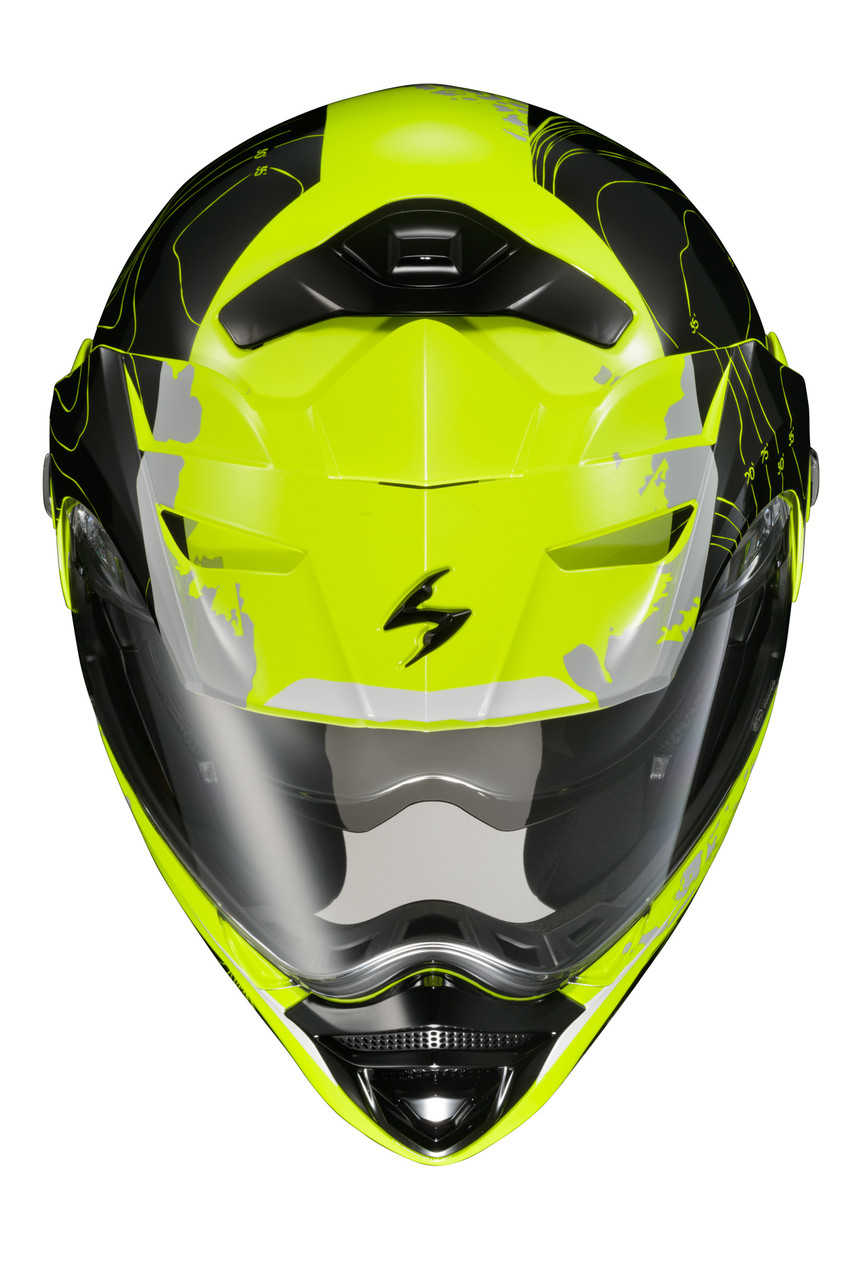 Scorpion Exo;Exo-At960 Modular Helmet Topographic Hi-Vis/Black Sm