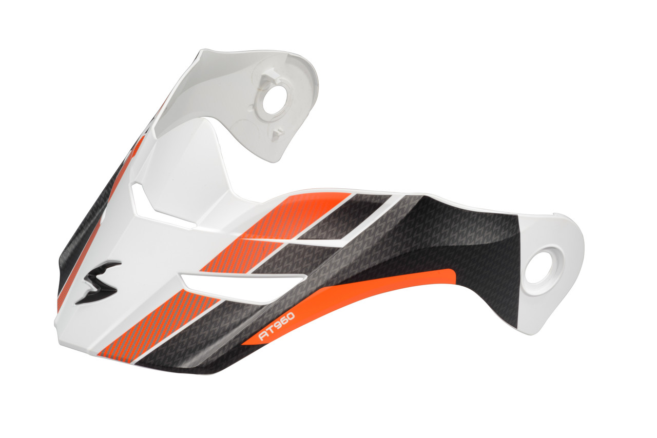 Scorpion Exo;Exo-At960 Peak Visor Hicks White/Orange