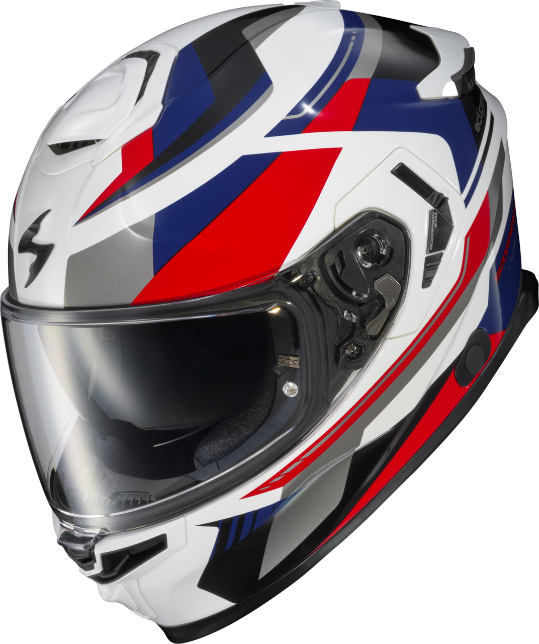 Scorpion Exo;Exo-Eclipse Full Face Helmet Lunar White/Red/Blue Md