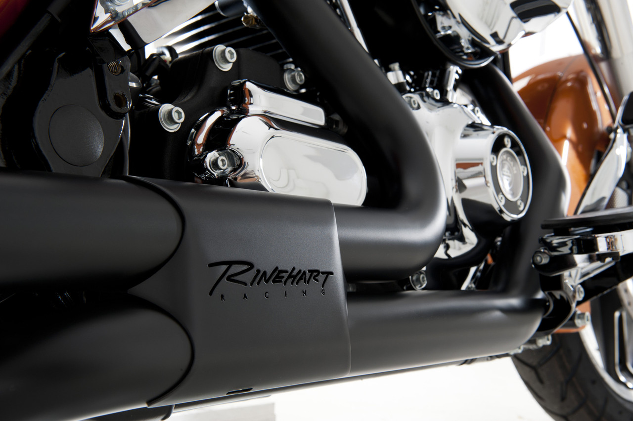 Rinehart Racing 100-1420 - Slimline Duals Header for Harley Touring - 2009-2016 / Chrome for DBX and MotoPro Mufflers