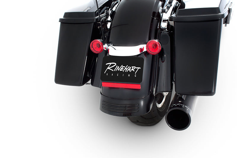 Rinehart Racing 200-1107 - 2-into-1 Exhaust for Harley Touring for 2017-Later - 2017-Later / Black w/ Black End Caps