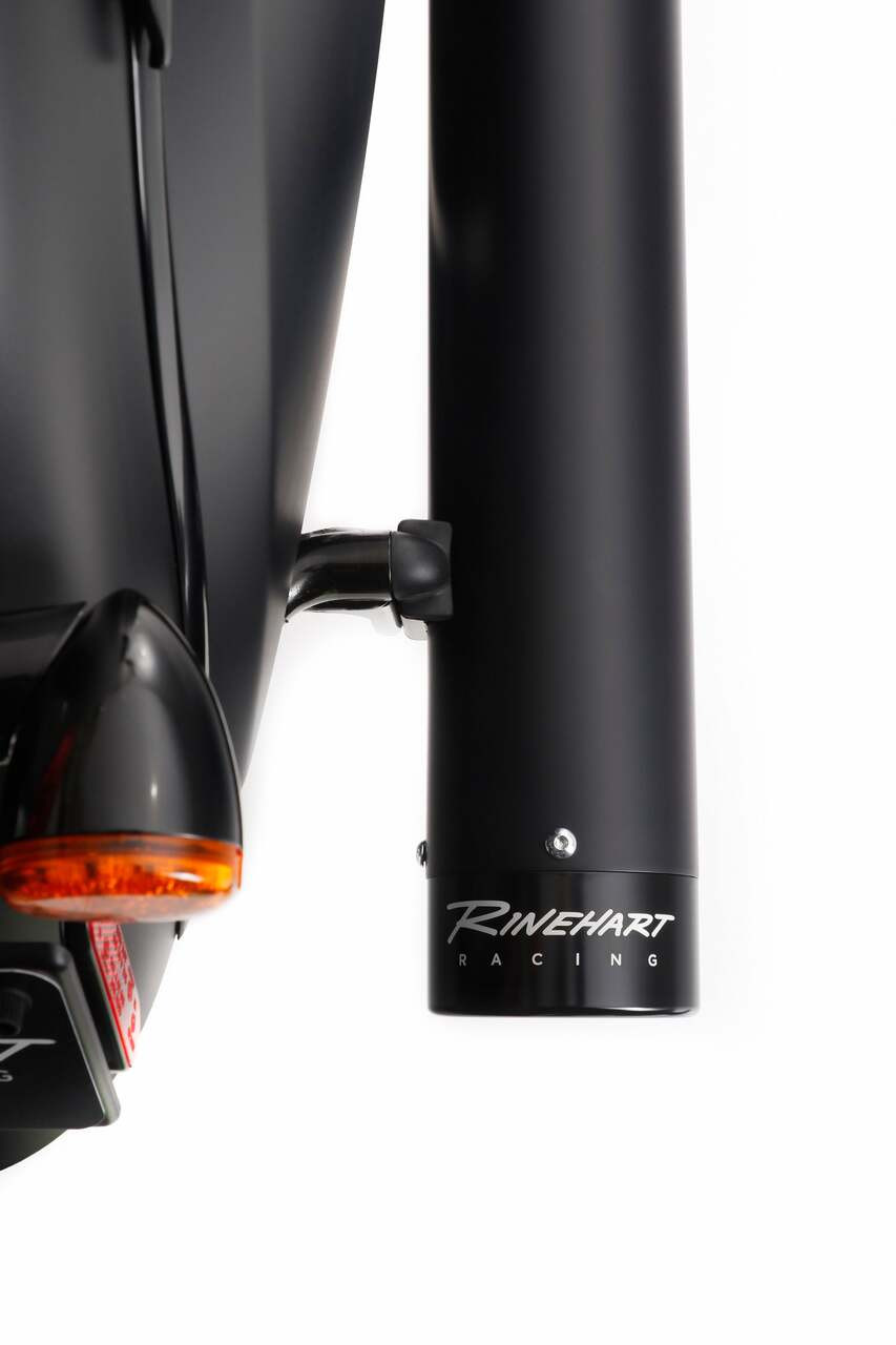 Rinehart Racing 500-0562C - 4" DBX40 Slip-On Exhaust For Indian - 2014-Later / Chrome with Chrome End Caps