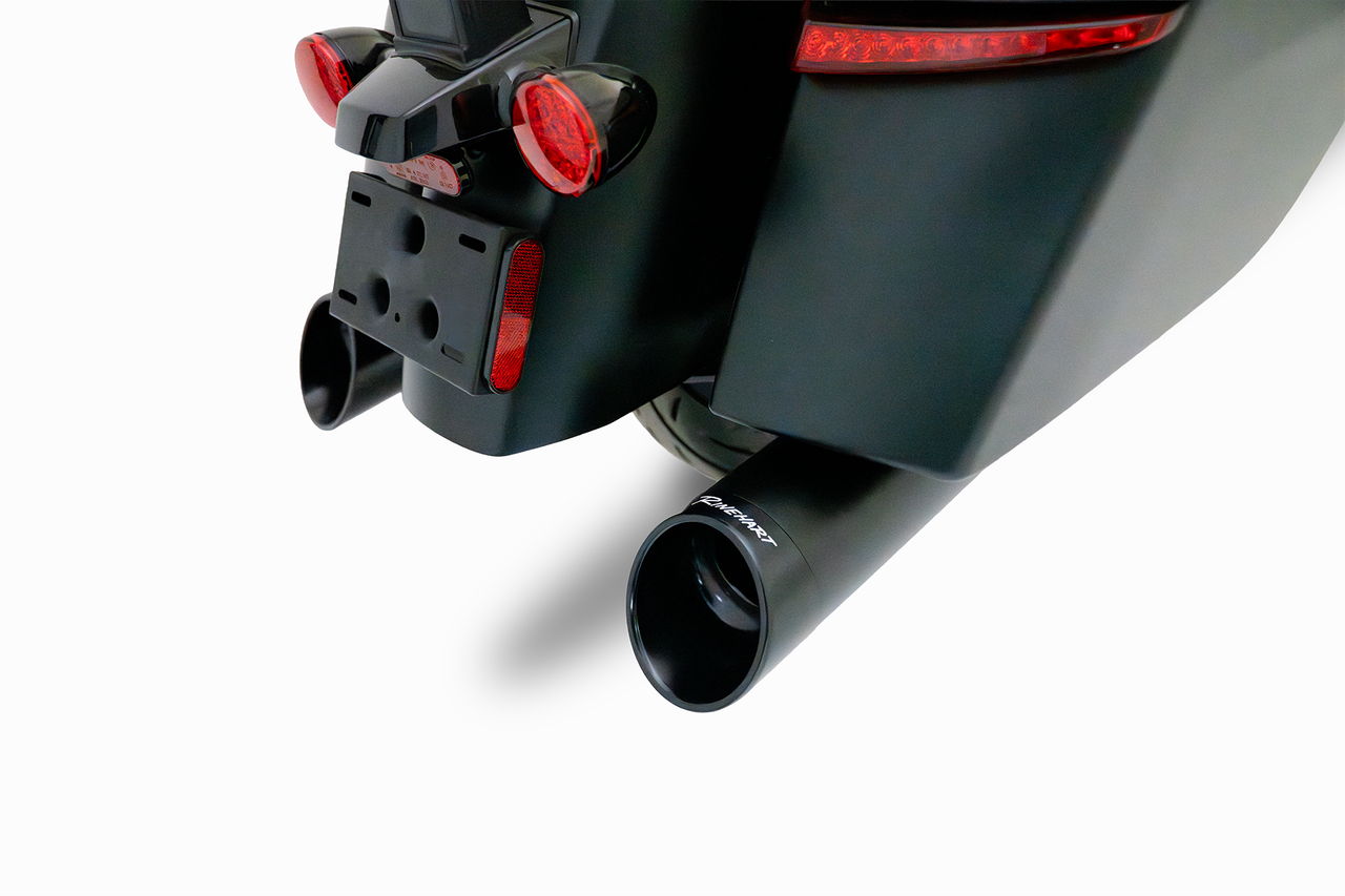 Rinehart Racing 500-0565 - 4.5" DBX45 Slip-On Exhaust For Indian - 2014-Later / Chrome with Black End Caps