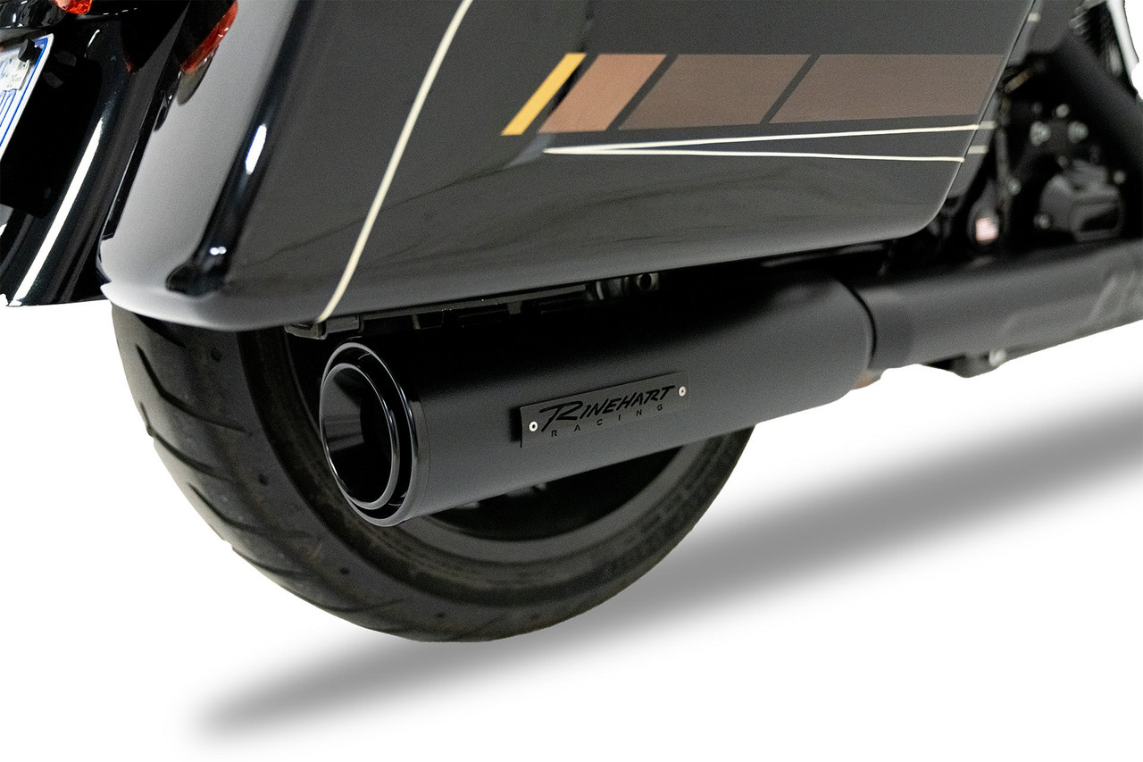 Rinehart Racing 500-1103 - 4.5" HP45 Slip-On Muffler For Harley Touring - Midnight