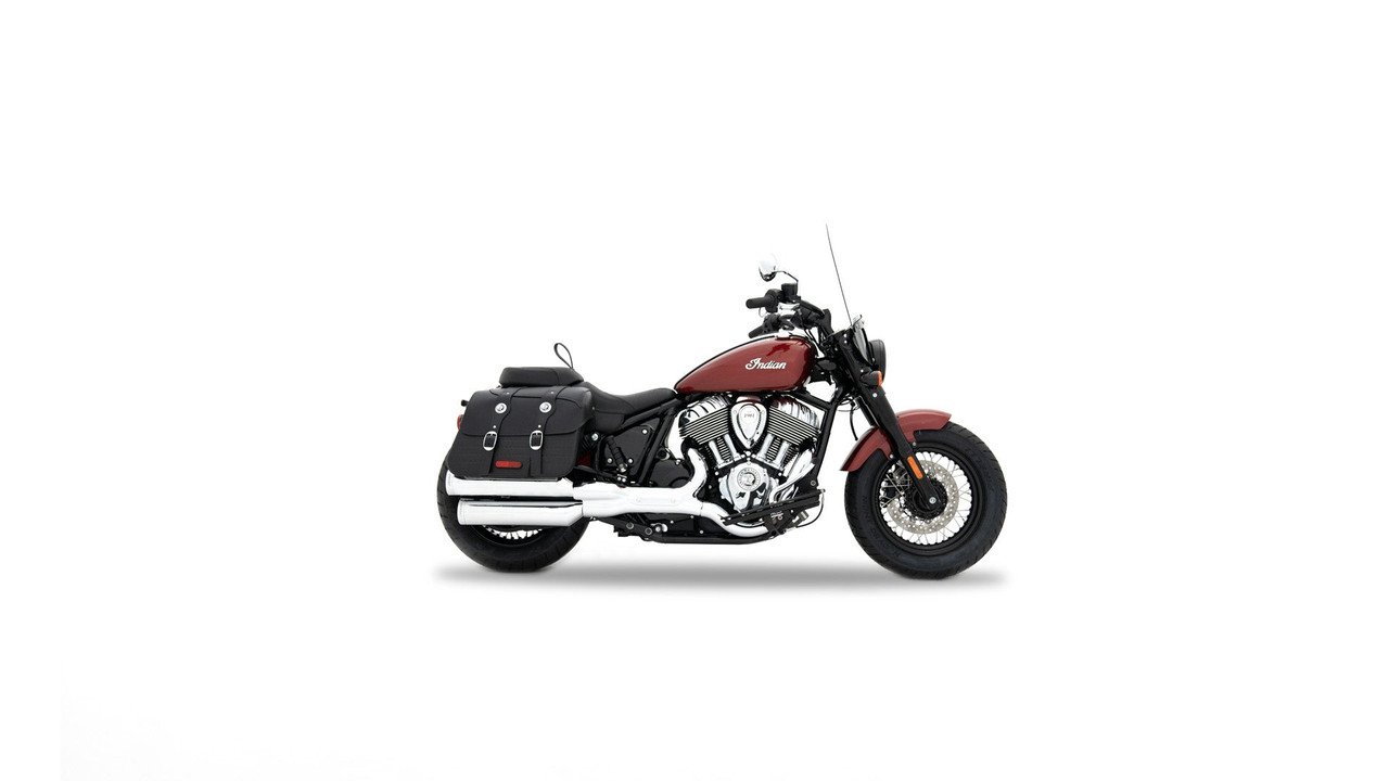 Rinehart Racing 500-1501 - Indian Chief Slip-On Mufflers - Black / Black End Cap