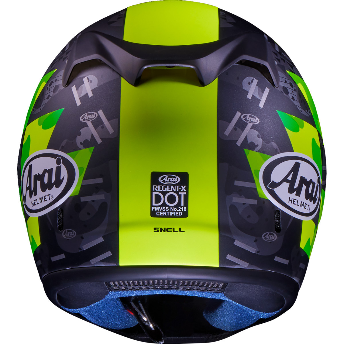Arai Helmets #0101-15827 - Regent-X Helmet - Patch - Yellow Frost - XS