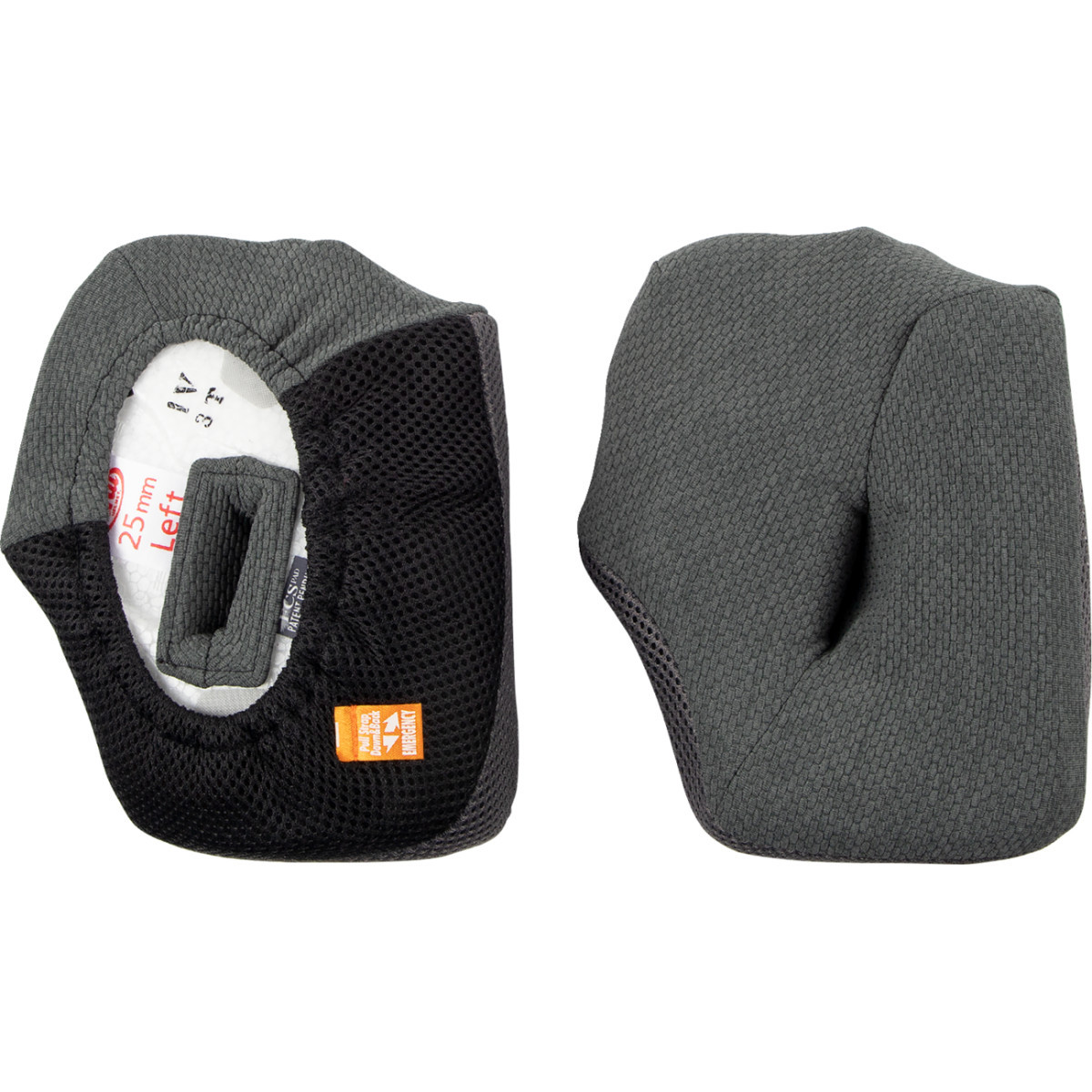 Arai Helmets #05-5418 - VX-Pro4 Cheek Pads - Gray - 25 mm