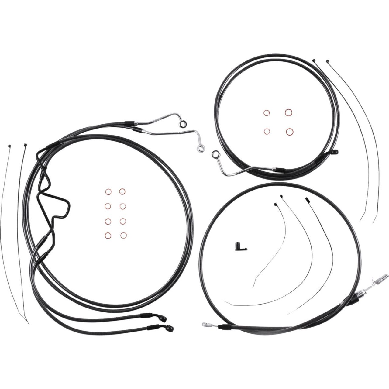 Magnum Shielding #4871216 - Black Pearl Designer Handlebar Installation Kit - 6" - '21-'23 FLTR