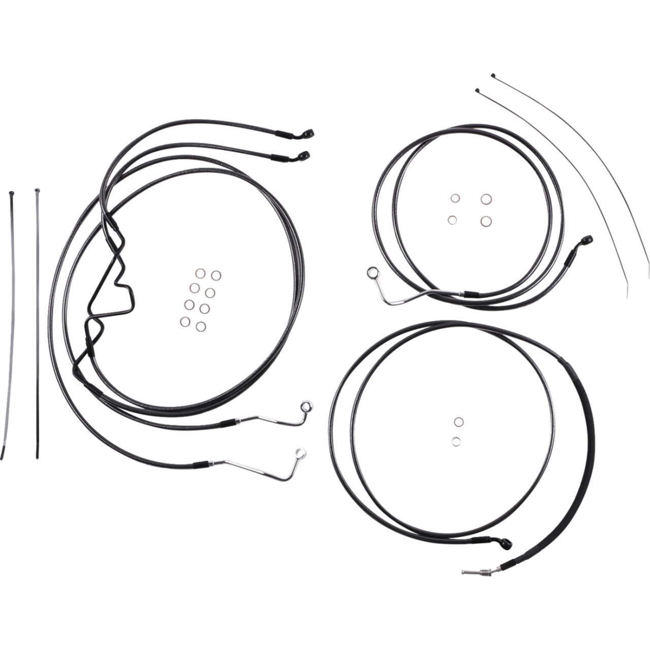 Magnum Shielding #487925 - Black Pearl Designer Handlebar Installation Kit - 10" - '17-'20 FLHR