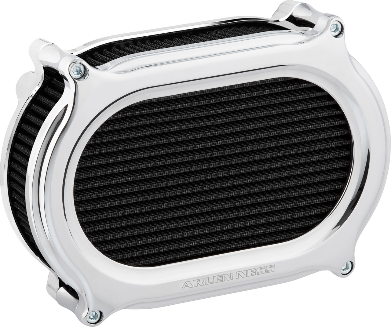 Arlen Ness #600-195 Stage 2 Oval Air Cleaner Kit - Chrome