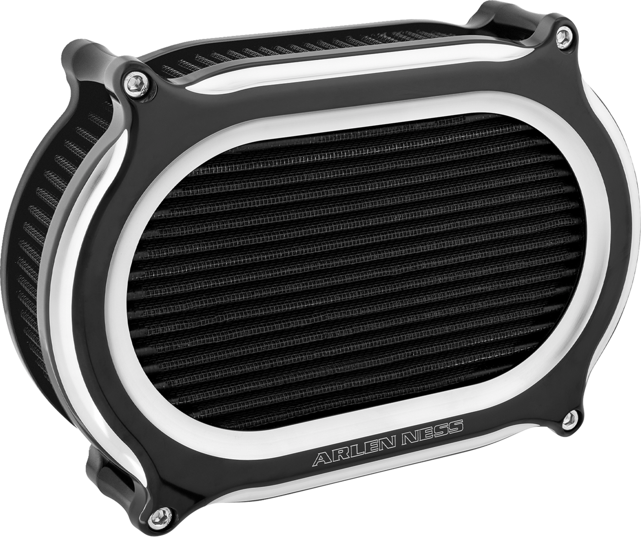 Arlen Ness #600-196 Stage 2 Oval Air Cleaner Kit - Black