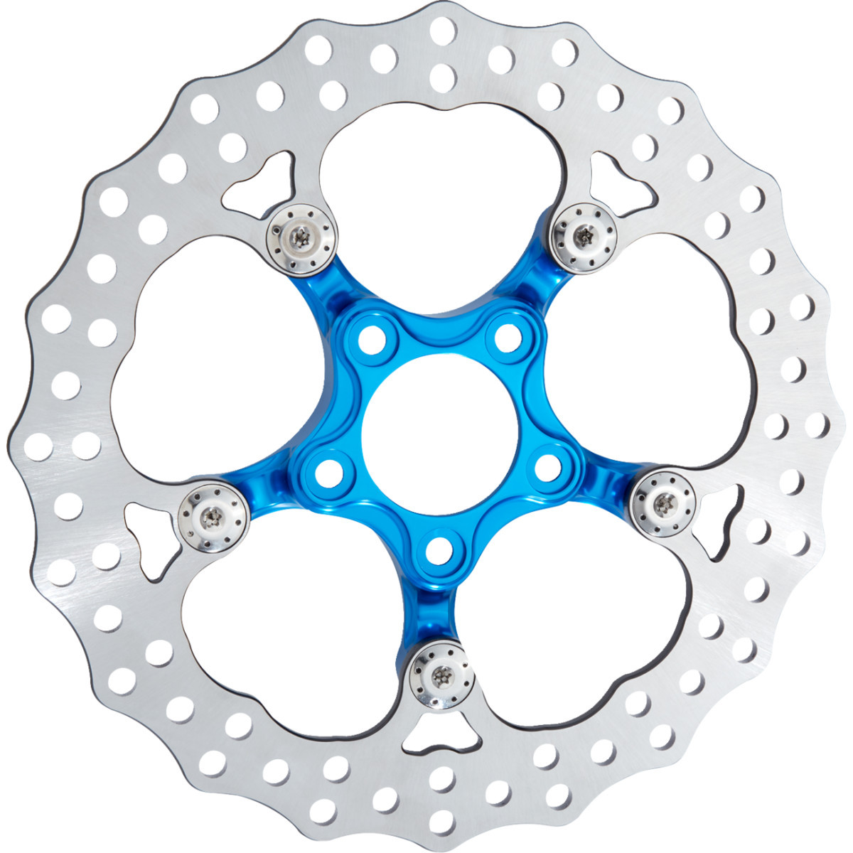 Arlen Ness #300-109 - Spider Rotor - 12-19/32" - Blue - Front