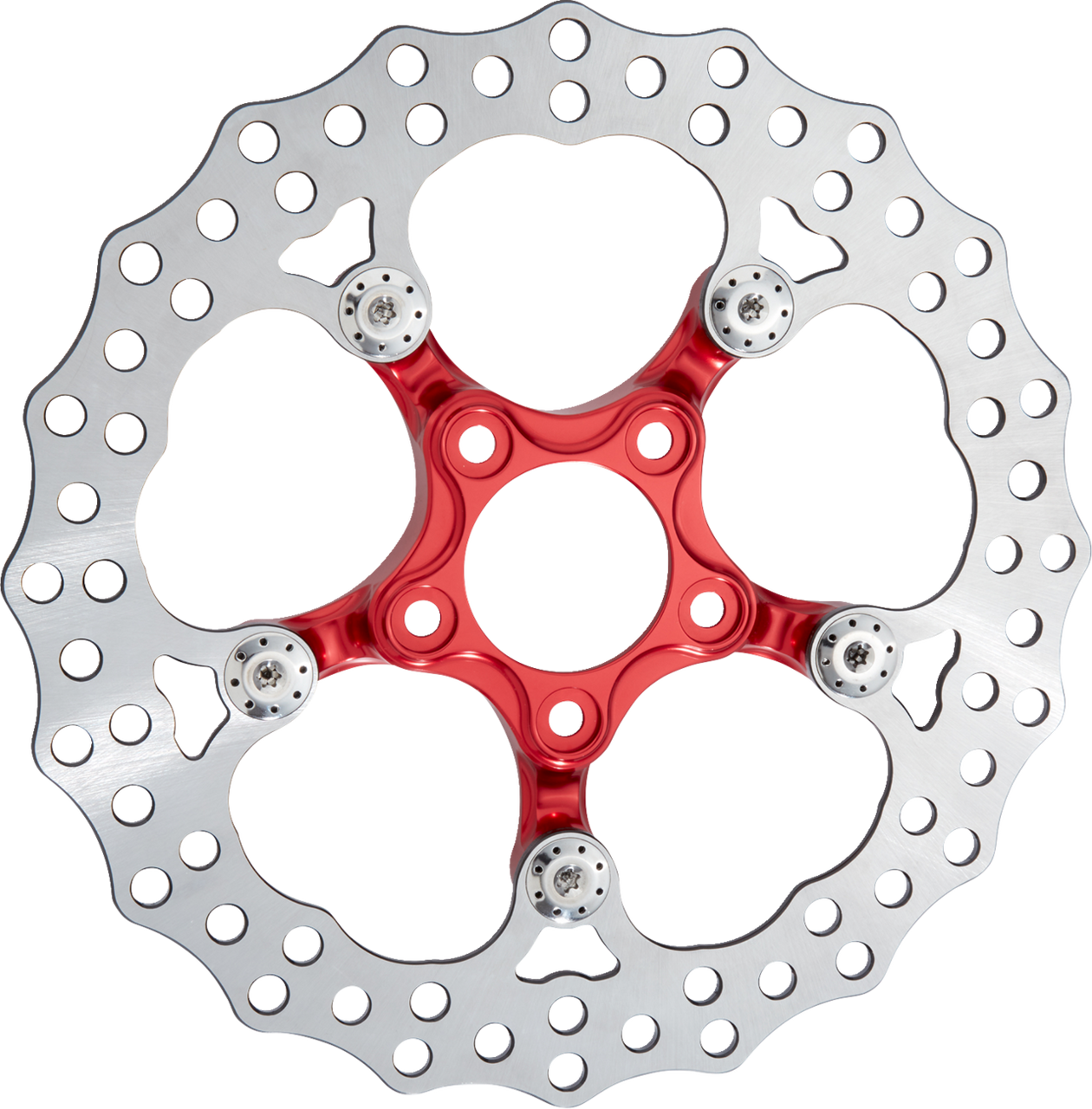 Arlen Ness #300-111 Spider Rotor - 12-19/32" - Red - Front