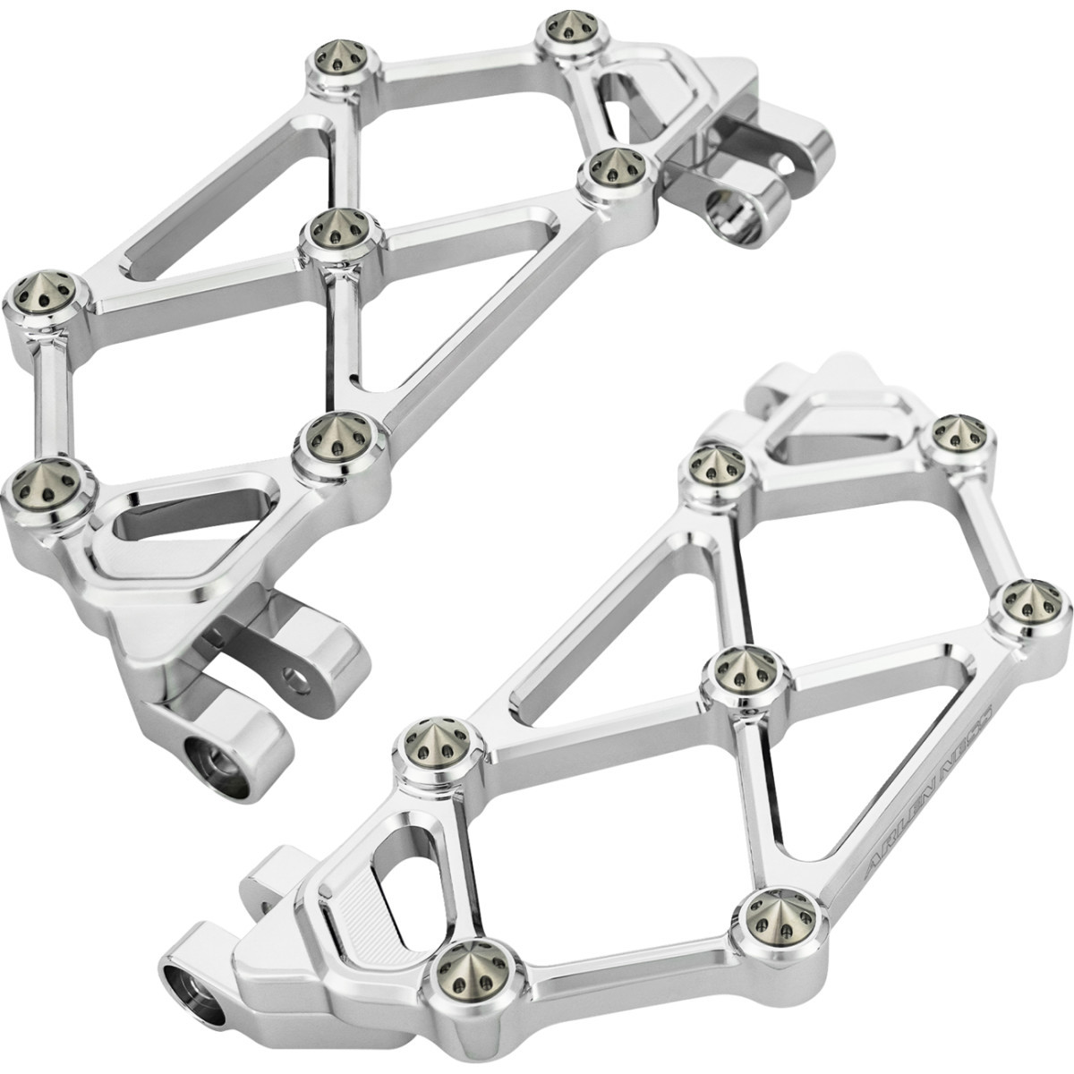 Arlen Ness #410-046 - Mini Diamond Floorboards - Driver - Chrome - FLT