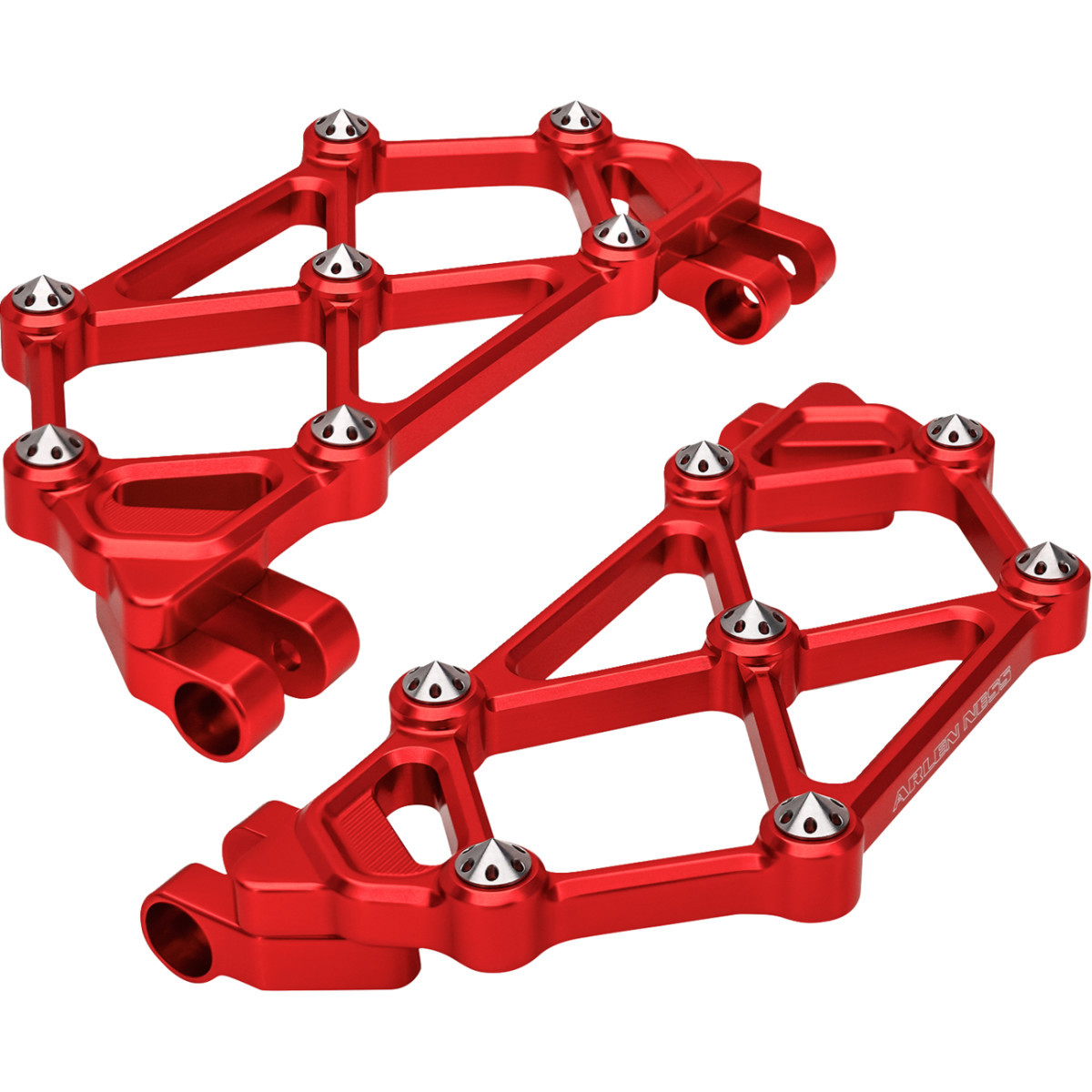 Arlen Ness #410-049 - Mini Diamond Floorboards - Driver - Red - FLT