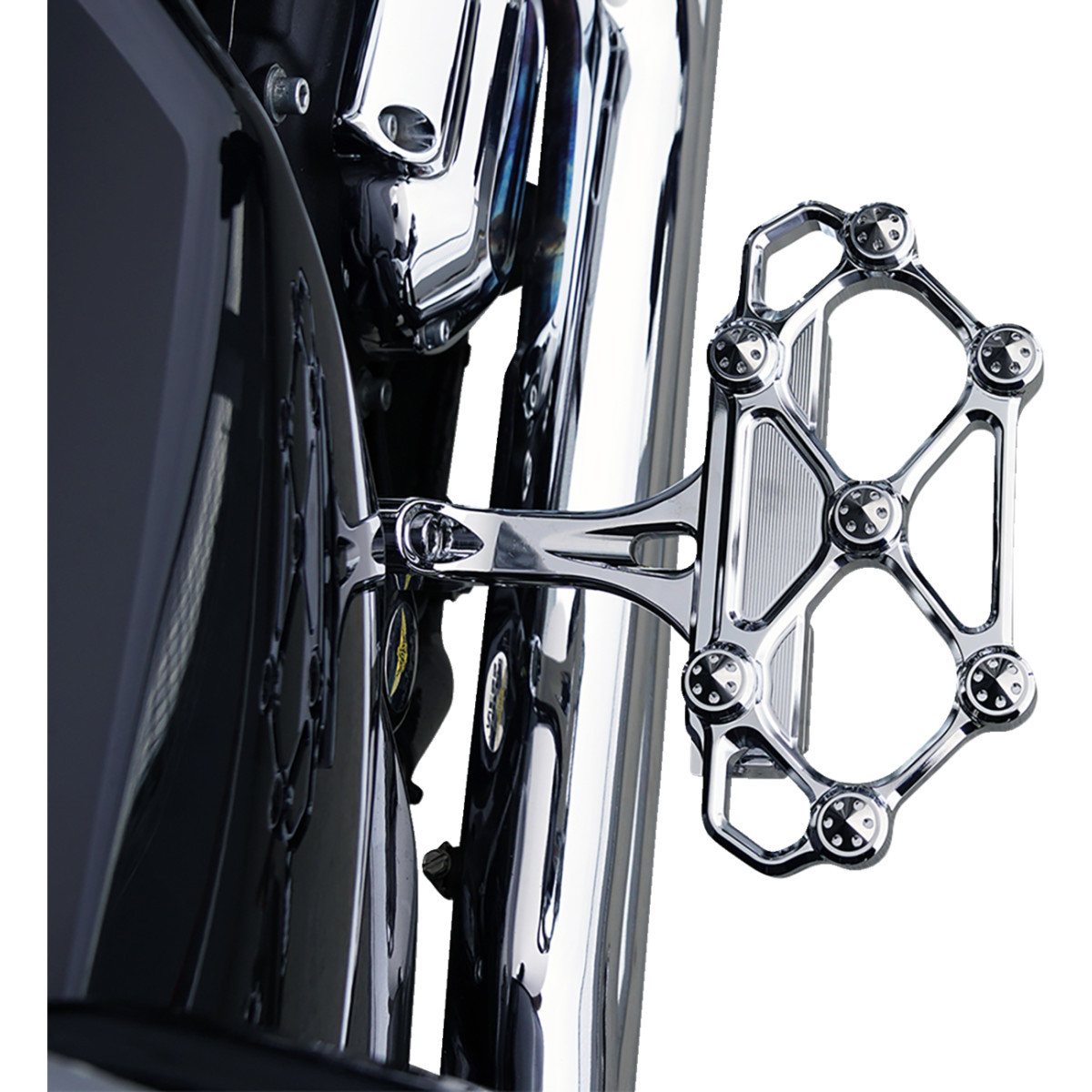 Arlen Ness #410-059 - Diamond Floorboards - Passenger - Chrome