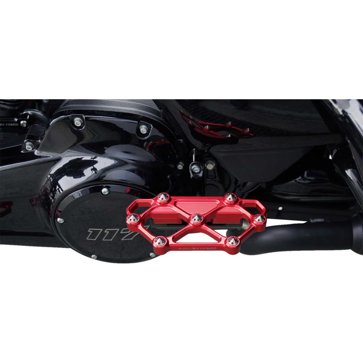 Arlen Ness #410-062 - Diamond Floorboards - Passenger - Red