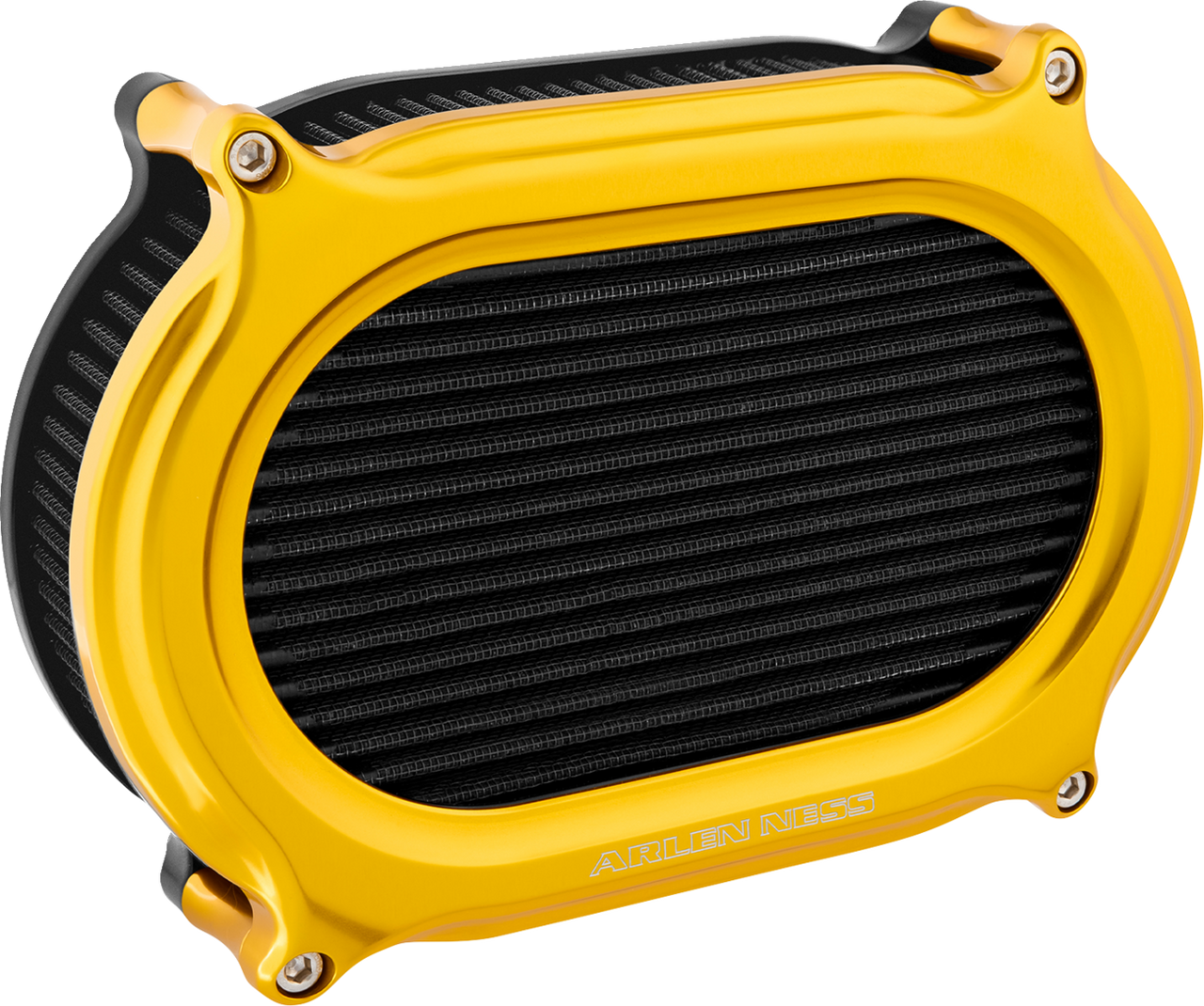 Arlen Ness #600-177 Stage 2 Oval Air Cleaner Kit - Gold