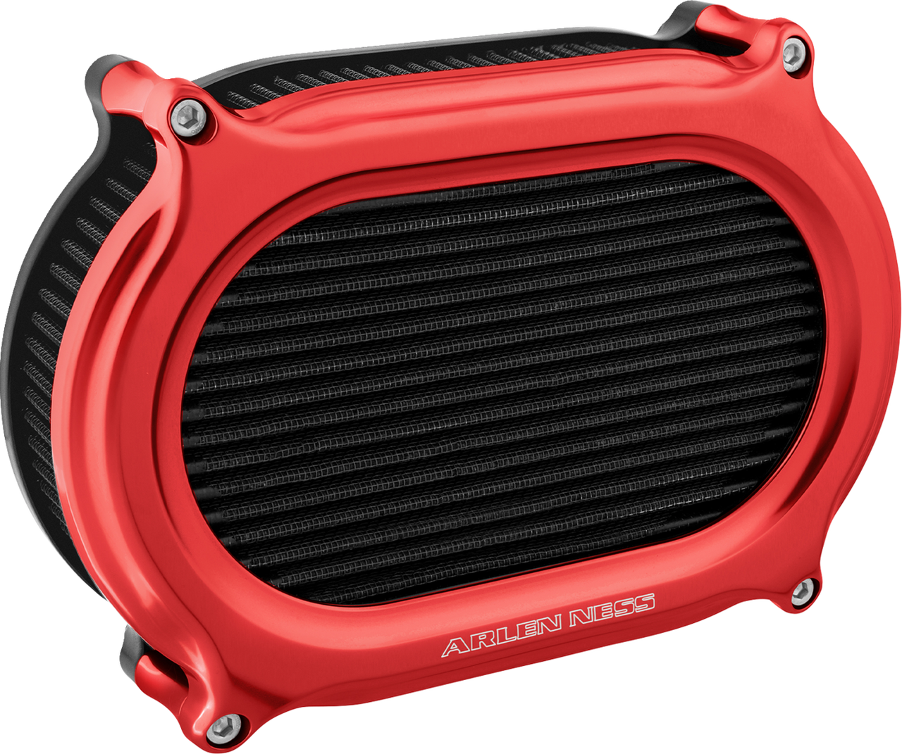 Arlen Ness #600-178 Stage 2 Oval Air Cleaner Kit - Red