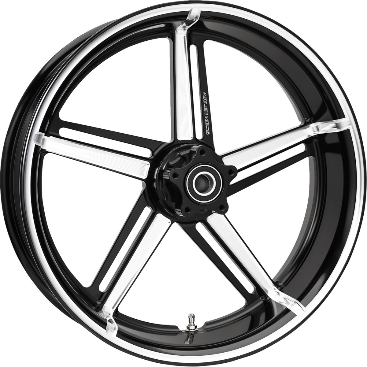 Arlen Ness #71-420 - Wheel - Factory 24 - Front/Rear - Black/Contrast Cut - 18x5.5