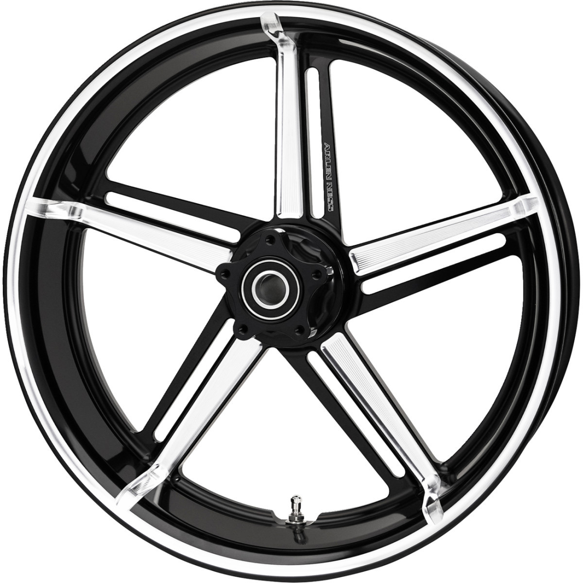 Arlen Ness #71-420 - Wheel - Factory 24 - Front/Rear - Black/Contrast Cut - 18x5.5