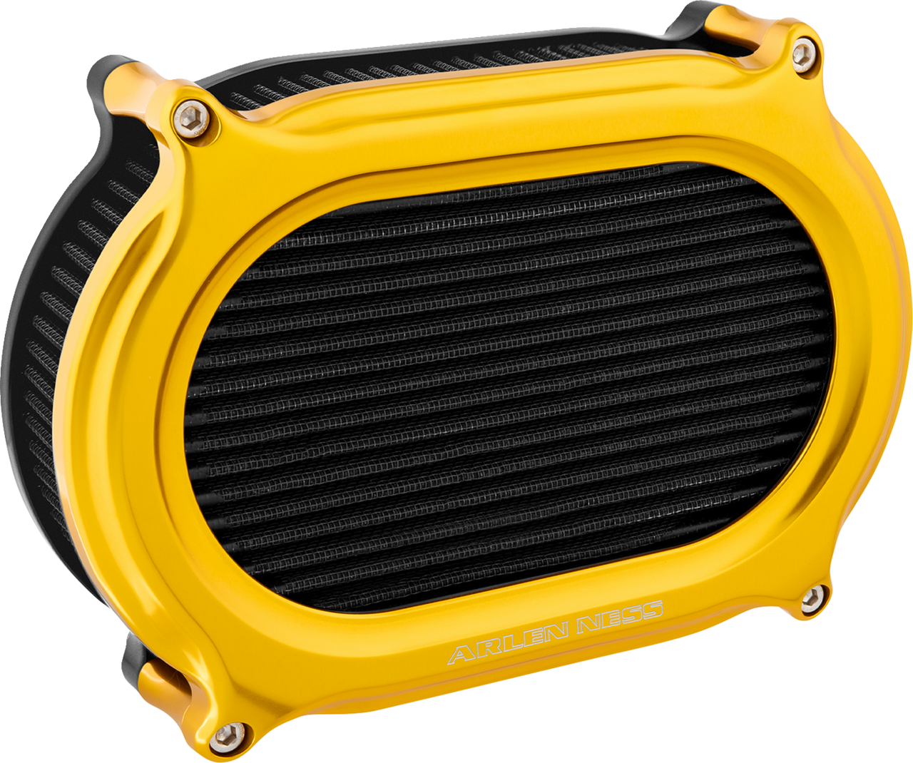 Arlen Ness #600-209 Stage 2 Oval Air Cleaner Kit - Gold