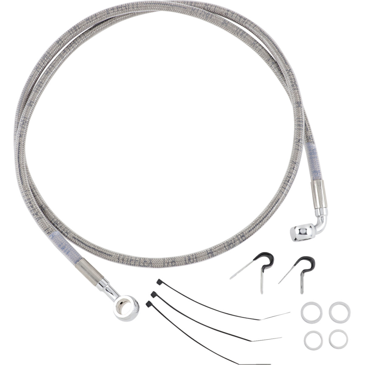 Drag Specialties - Brake Line - Front (Upper) - Stainless Steel