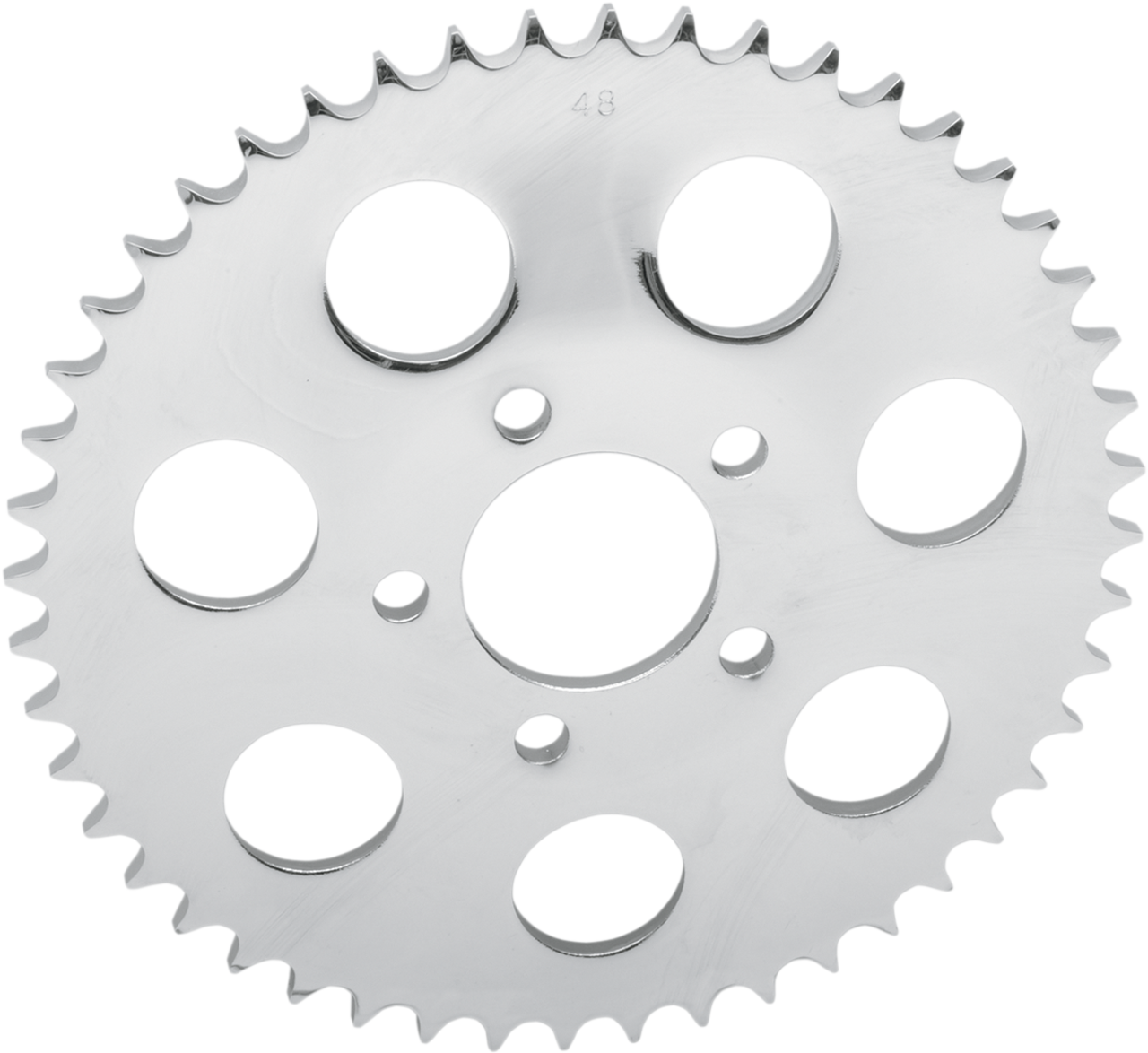 Rear Sprocket - Chrome - Dished -  51-Tooth